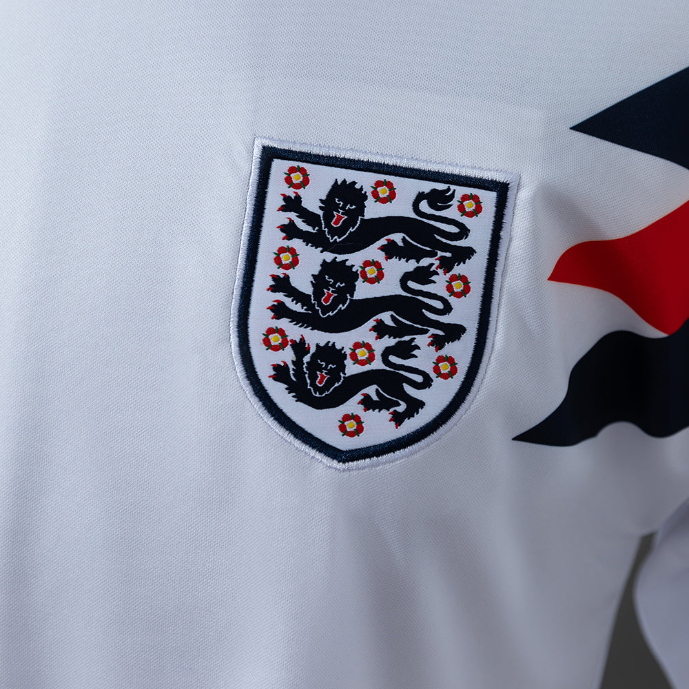 England 1990 Home Retro Long Sleeve Jersey